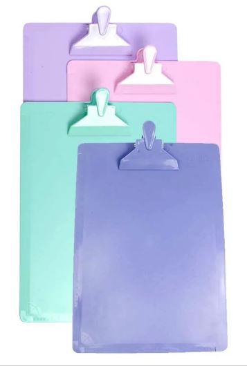 PRANCHETA A5 PLASTICA DELLO SERENA - CORES PASTEIS