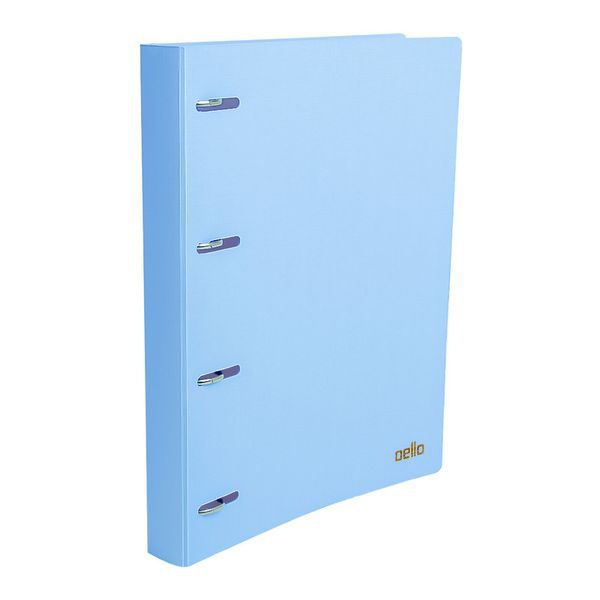 PASTA FICHARIO A4 COM 4 ARGOLAS DELLO LINHO SERENA - AZUL PASTEL