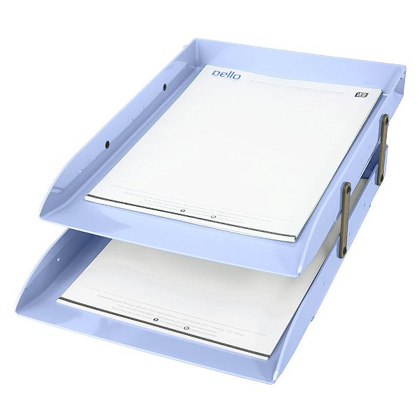 CAIXA DE CORRESPONDENCIA DELLO DUPLA ARTICULAVEL - AZUL PASTEL