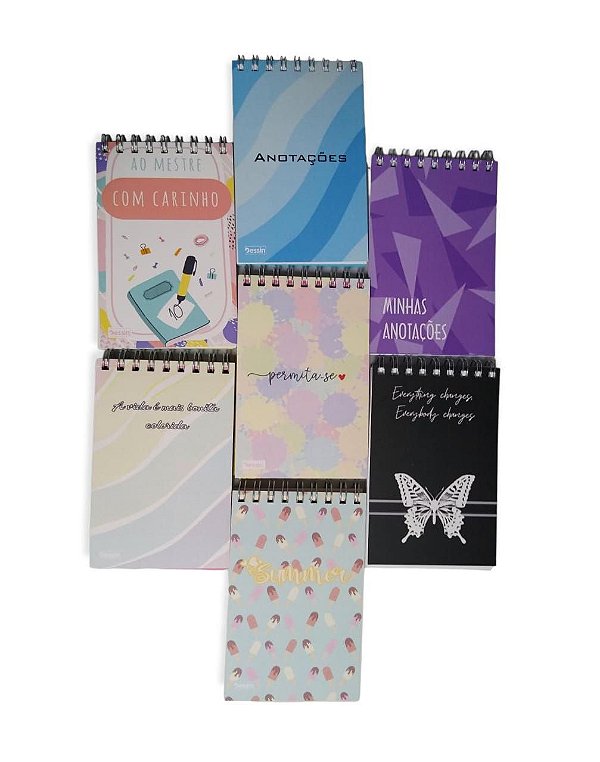 BLOCO DE ANOTACOES DESSIN FOLHAS COLORIDAS 80FLS 7,5CMX12CM