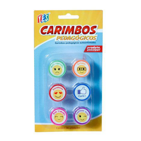 CARIMBOS YES PEDAGOGICOS CB064 - CONJUNTO COM 6 CARIMBOS