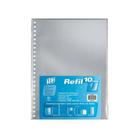 REFIL PARA PASTA CATÁLOGO A4 YES COM 10 ENVELOPES - 23 FUROS