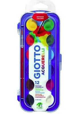 AQUARELA GIOTTO PASTILHA 30MM 12 CORES + PINCEL