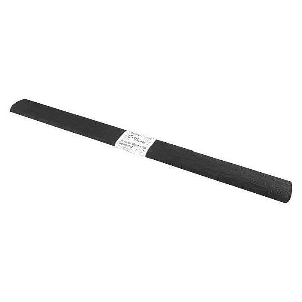 PAPEL CREPOM PRETO 48CMX2M