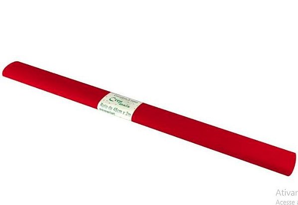 PAPEL CREPOM VERMELHO 48CMX2M