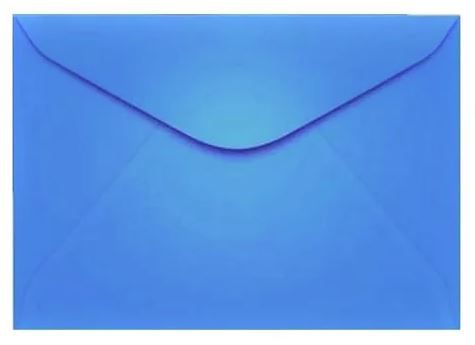 ENVELOPE VISITA AZUL ROYAL (GRECIA) - SCRITY
