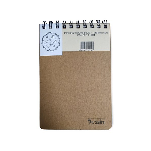 BLOCO SKETCHBOOK DESSIN ESPIRAL KRAFT P C/ 50 FLS SULFIT 180G REF. TK 8001