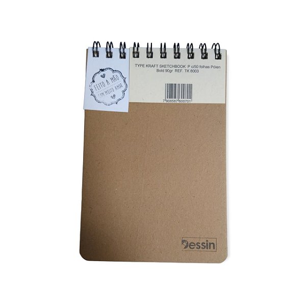 BLOCO SKETCHBOOK DESSIN ESPIRAL KRAFT P C/ 50 FLS POLEN BOLD 90G REF. TK 8003