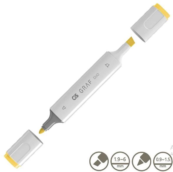 MARCADOR ARTISTICO CIS GRAF DUO - AMARELO 34
