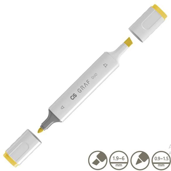 MARCADOR ARTISTICO CIS GRAF DUO - AMARELO ESCURO 32