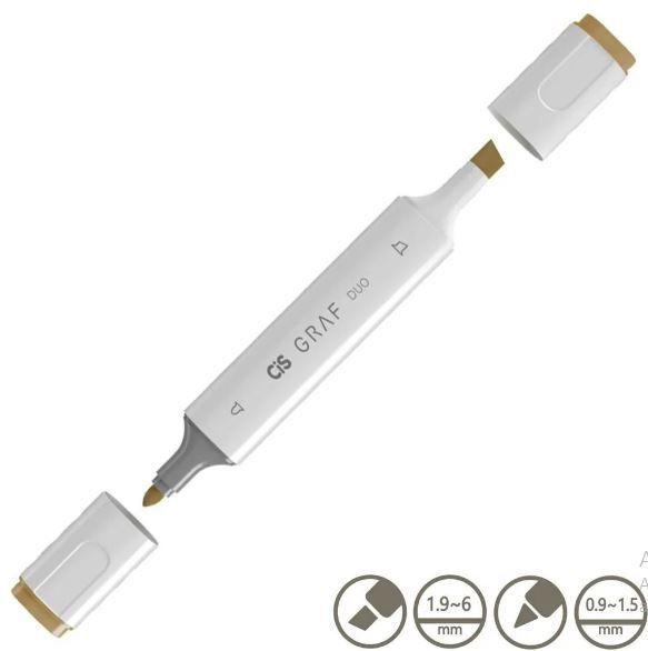 MARCADOR ARTISTICO CIS GRAF DUO - VERDE OLIVA 41