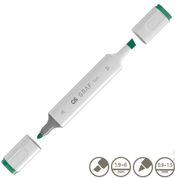 MARCADOR ARTISTICO CIS GRAF DUO - VERDE FLORESTA 50