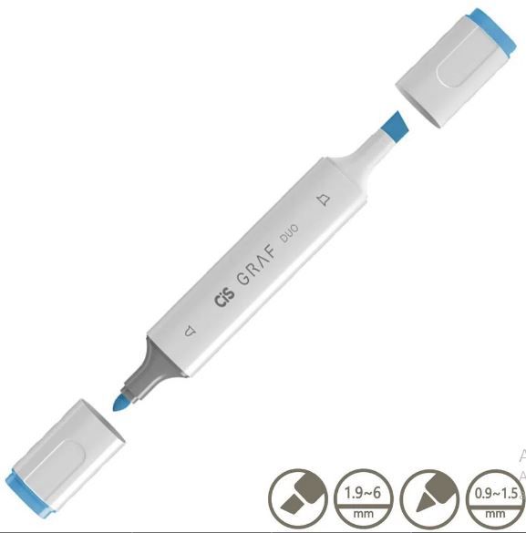 MARCADOR ARTISTICO CIS GRAF DUO - AZUL INDIAN 64