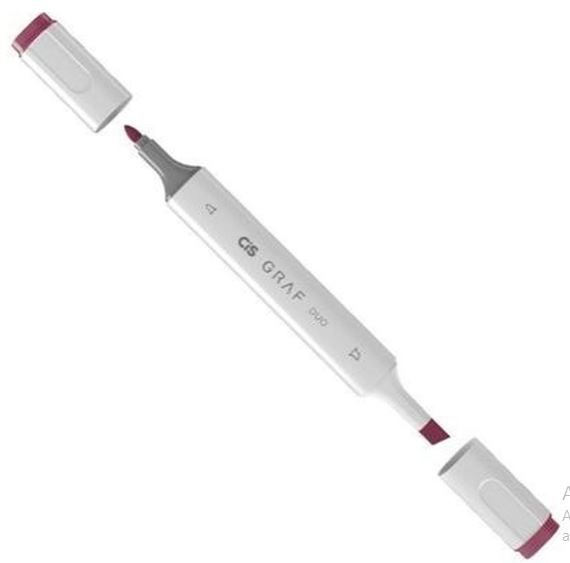 MARCADOR ARTISTICO CIS GRAF DUO - VERMELHO OLD 2