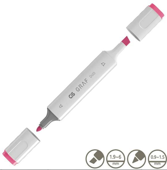 MARCADOR ARTISTICO CIS GRAF DUO - ROSA RED 3