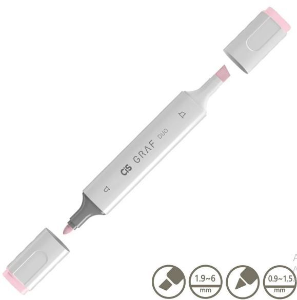 MARCADOR ARTISTICO CIS GRAF DUO - ROSA CLARO 9