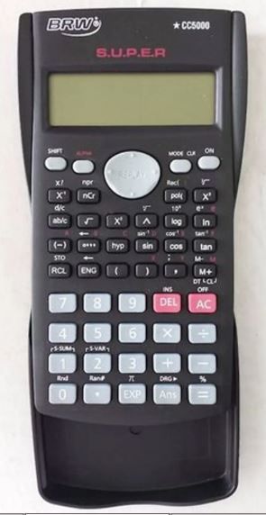 CALCULADORA CIENTIFICA BRW 240 FUNCOES 12 DIG. VISOR 2 LINHAS CC5000
