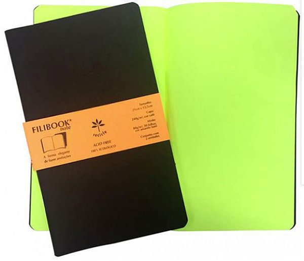 FILIBOOK MINI LUMI CAFE/AMARELO 80G 14X9CM  30FLS - 2 UNIDADES