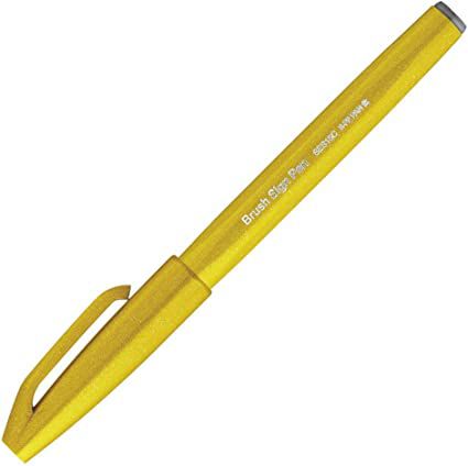 CANETA PENTEL BRUSH SIGN PEN - AMARELA SES15C-G