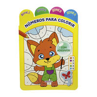 NÚMEROS PARA COLORIR - NÍVEL 1 - COM ADESIVOS!