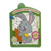 NÚMEROS PARA COLORIR - NÍVEL 2 - COM ADESIVOS!
