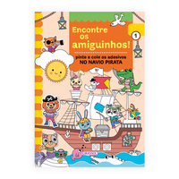 ENCONTRE OS AMIGUINHOS! NO NAVIO PIRATA - PINTE E COLE OS ADESIVOS