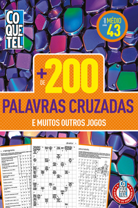LIVRO COQUETEL + 200 PALAVRAS-CRUZADAS 43