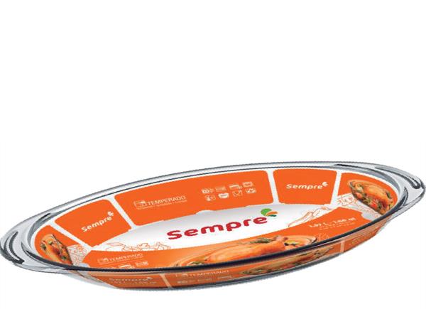 SEMPRE OVAL 43X34X25    2,5 LTS - CAIXA C/ 6 PEÇAS