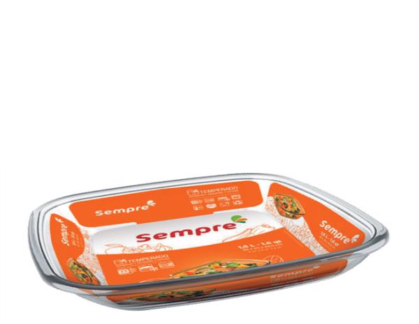 SEMPRE QD  20X20X6,3   1,5 LTS - CAIXA C/ 6 PEÇAS