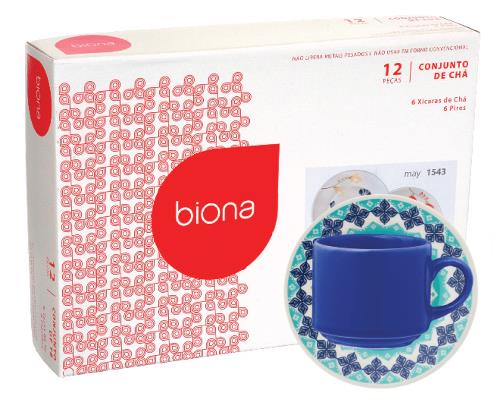 DONNA LOLA CJ XICARA CHA C/ PIRES C/ 12 PCS