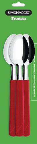 TREVISO - COLHER MESA C/ 03 PCS CABO VERMELHO