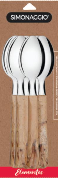 SINTONIA TRAVERTINO - COLHER MESA C/06 PCS