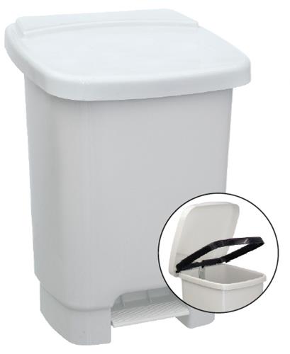 LIXEIRA C/PEDAL 35 LTS - C/FIXADOR P/ SACO LIXO