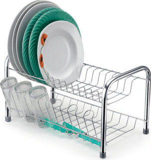 ESCORREDOR BERCO CROMADO C/PORTA CP 46X38X14 CM - P/ 13 PRATOS