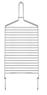 GRELHA DUPLA RETA MEDIA  69 X 25 CM