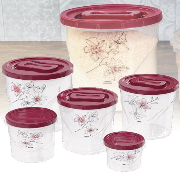 CJ MANTIMENTO ROSCA MARMORE FLORAL C/ 05 PCS