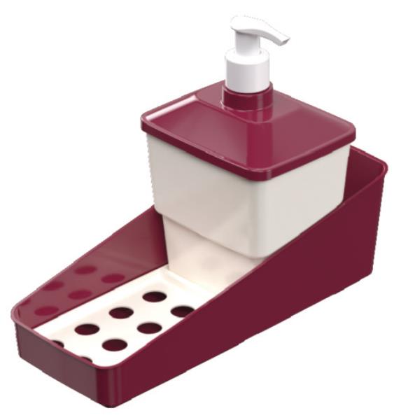 PORTA DETERGENTE COMPLETO MARMORE 600 ML