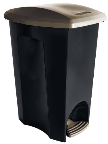 LIXEIRA ECOBLACK C/ PEDAL 48 LTS