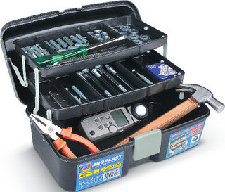 MALETA MULTIUSO PRETA C/ 2 BANDEJAS