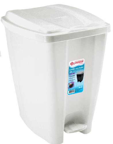 LIXEIRA COM PEDAL 40 LTS - BRANCA