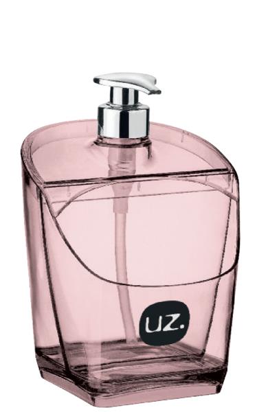 DISPENSER PREMIUM 500ML TRANS ROSA BICO METAL