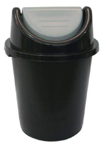 CESTO FECHADO C/TAMPA BASCULANTE PRETO 97 LTS