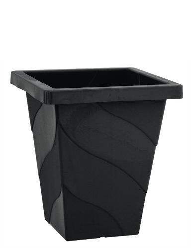 VASO QUADR COLUNA PRETO 13 LTS - 26X38X26 CMS