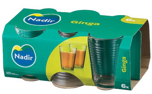 GINGA COPO 265 ML - JG C/ 6 PCS - CAIXA C/ 8 PEÇAS