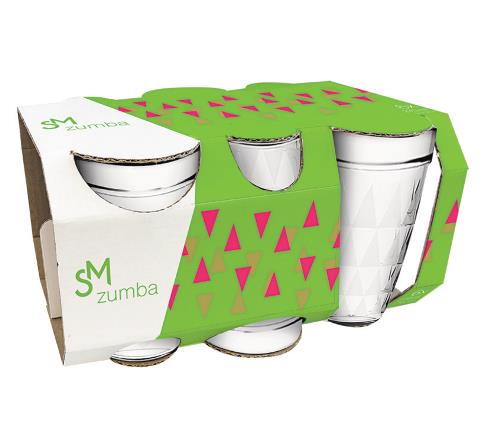 SM ZUMBA COPO 270 ML - JG C/ 6 PCS - CAIXA C/ 8 PEÇAS