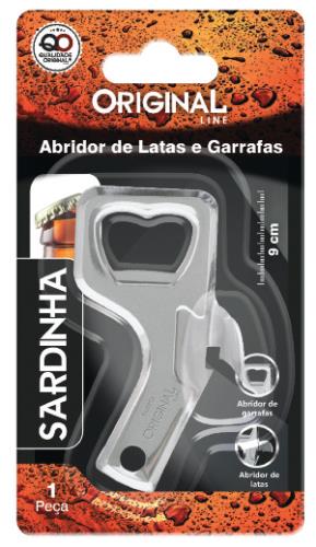ABRIDOR DE LATAS/GARRAFAS SARDINHA C/ CART