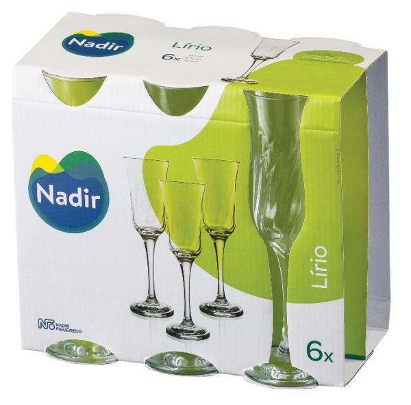 LIRIO JG 06 PCS TACA CHAMPAGNE 195 ML