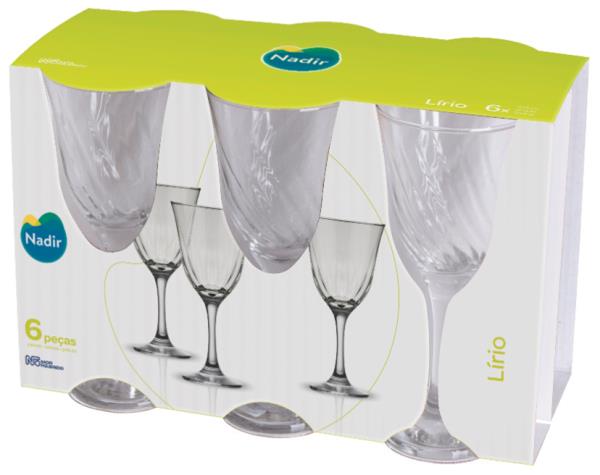 LIRIO JG 06 PCS TACA P/ AGUA 365 ML