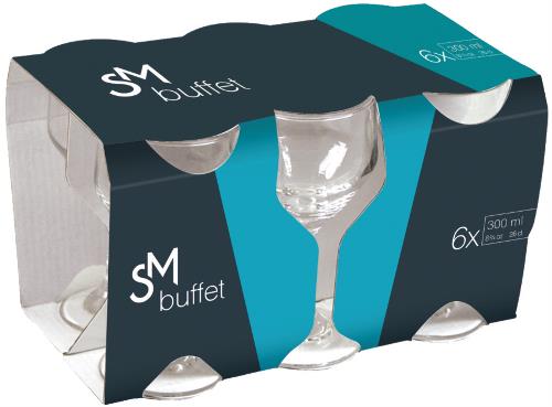 SM BUFFET TACA AGUA 300 ML - JG C/ 06 PCS