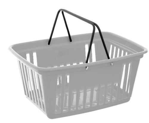 CESTA DE MERCADO C/ ALCA METAL 21,4L PRATA